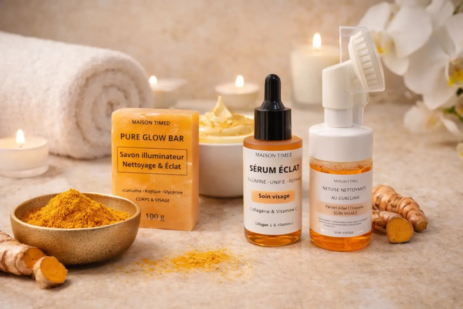 Gamme Gold Prestige skincare- Rituel éclat au curcuma