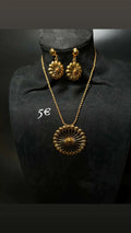 Parure collier doré