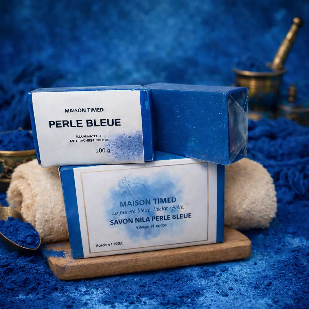 SAVON NILA PERLE BLEUE 100g – MAISON TIMED