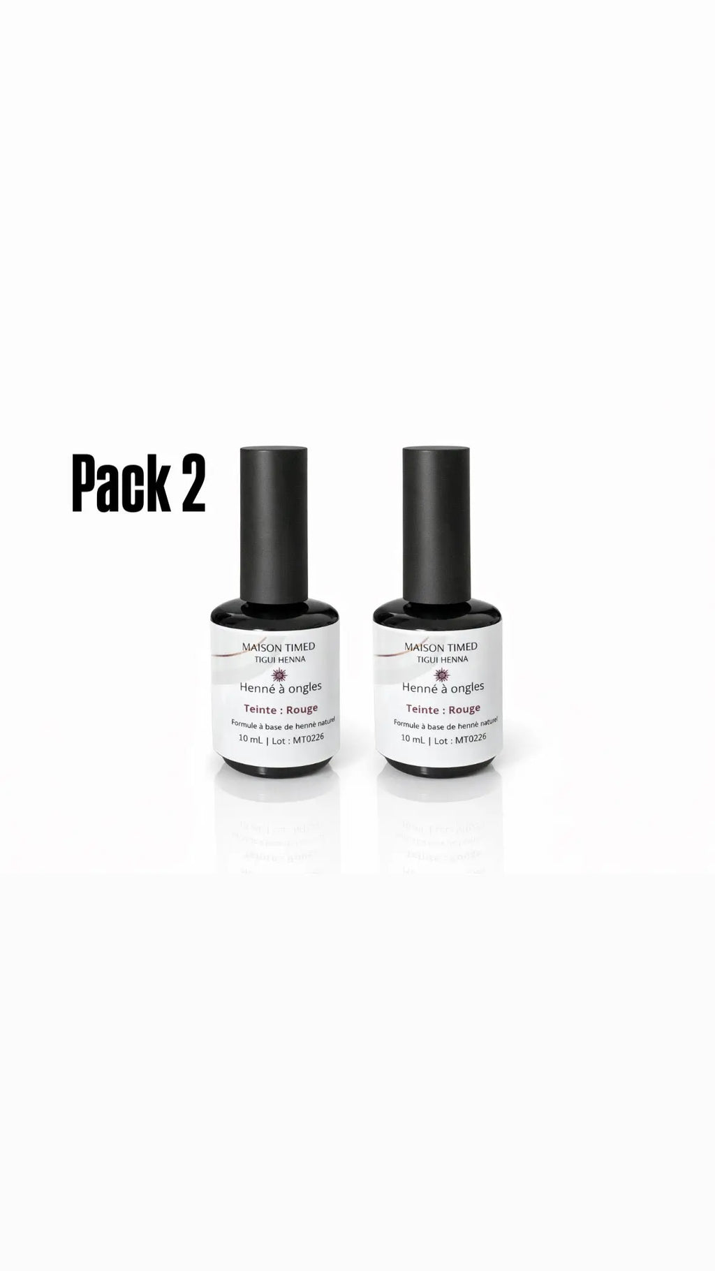 Vernis henné à ongles- Rouge Foudane 10 ml
