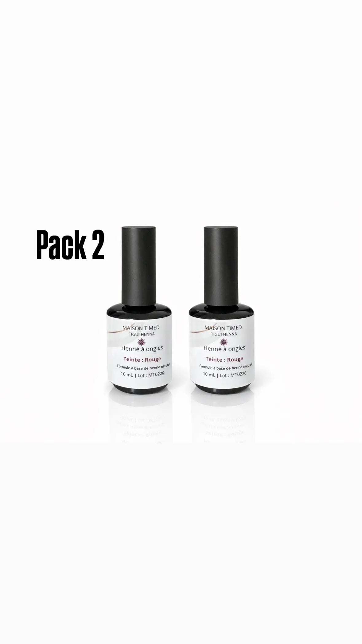 Vernis henné à ongles- Rouge Foudane 10 ml
