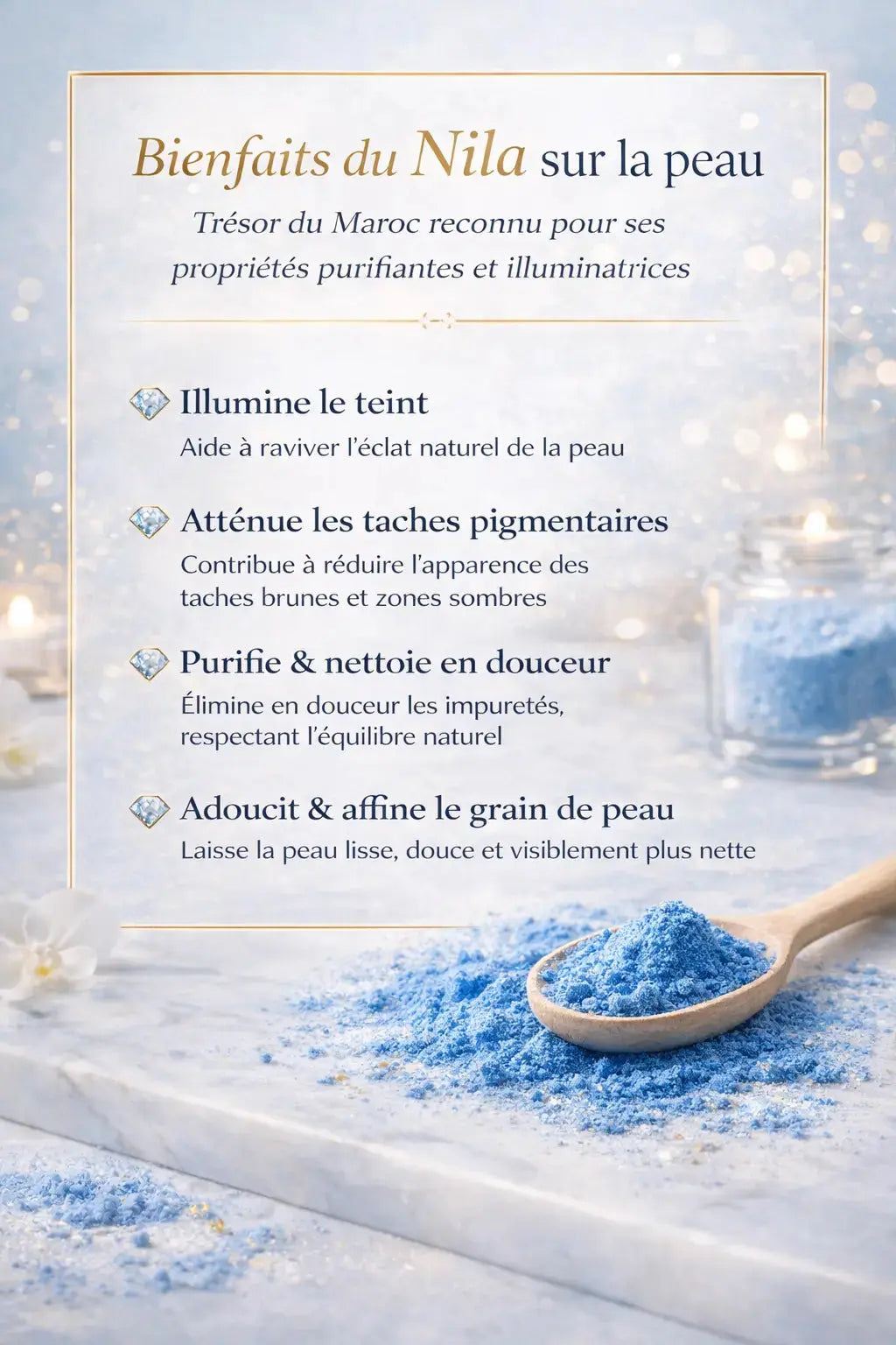 SAVON NILA PERLE BLEUE 100g – MAISON TIMED Timedshop