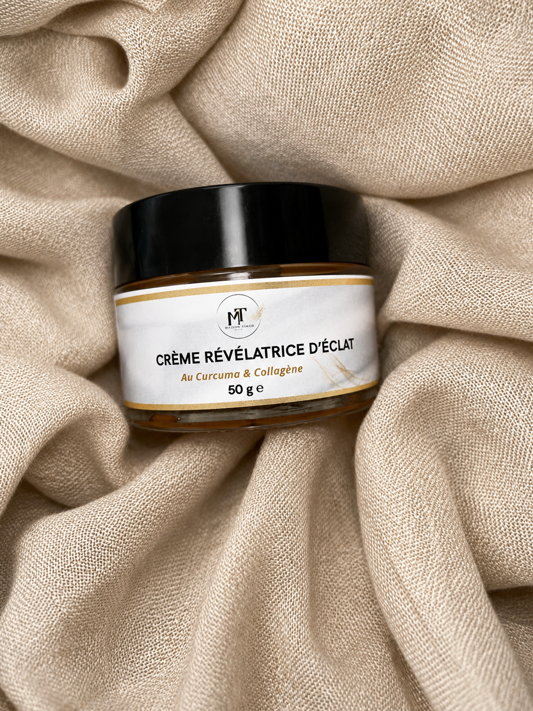 Crème Visage au Curcuma 50 ml – Hydratante, Éclat & Teint Uniforme