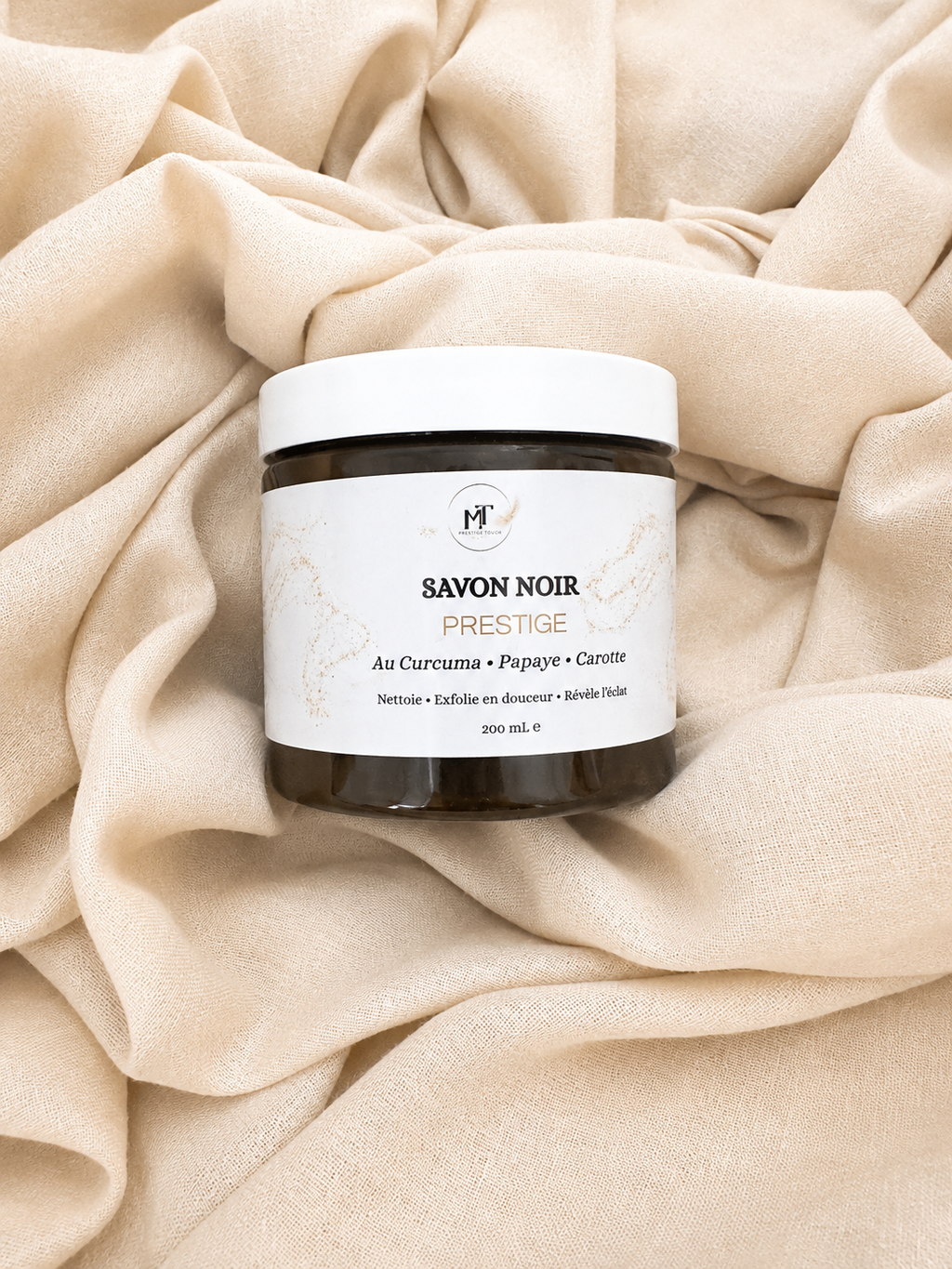 Savon Noir Prestige au curcuma – 200 mL | Maison Timed