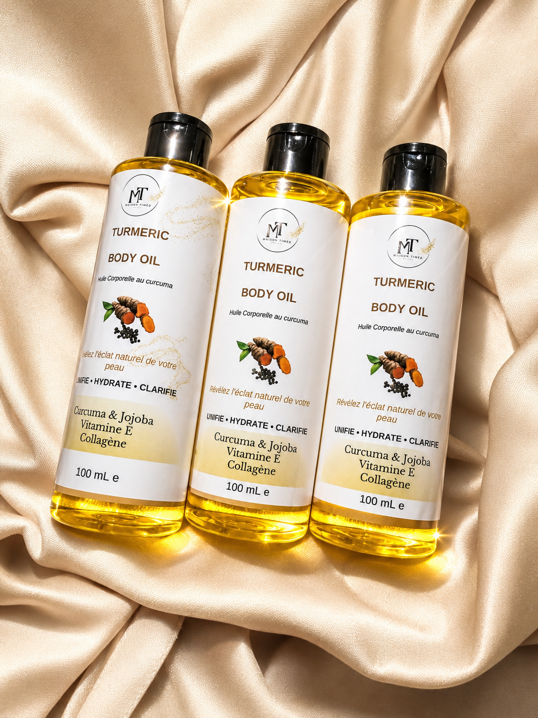 Huile Corps au Curcuma – Soin Hydratant & Éclat Naturel
