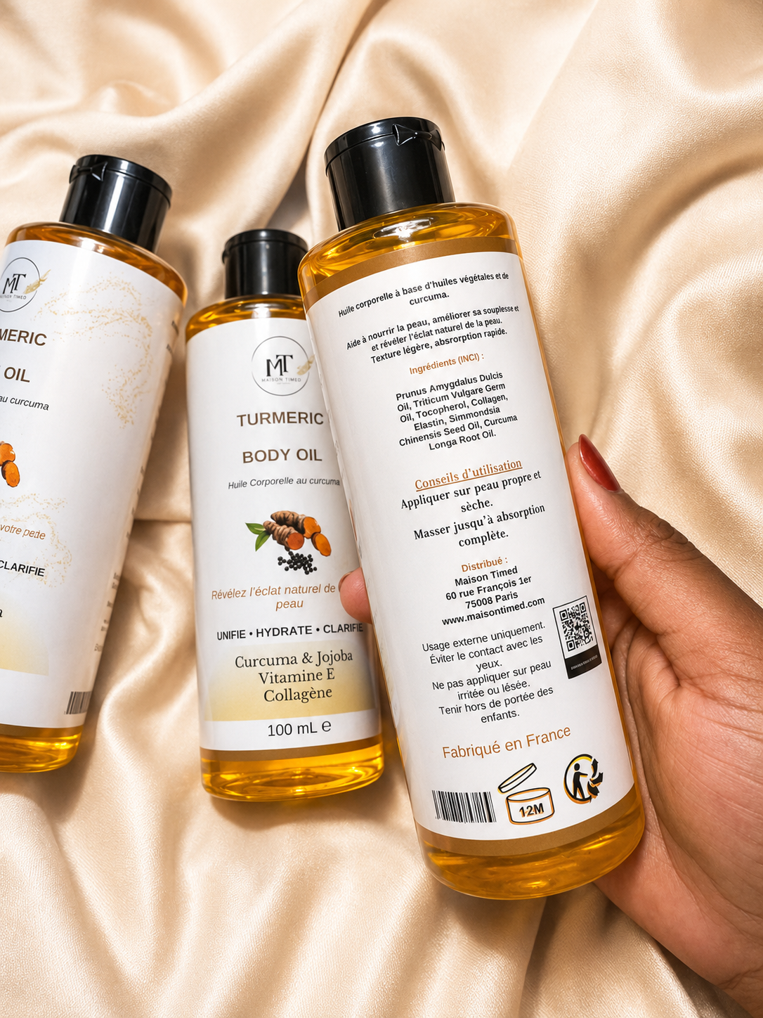 Huile Corps au Curcuma – Soin Hydratant & Éclat Naturel