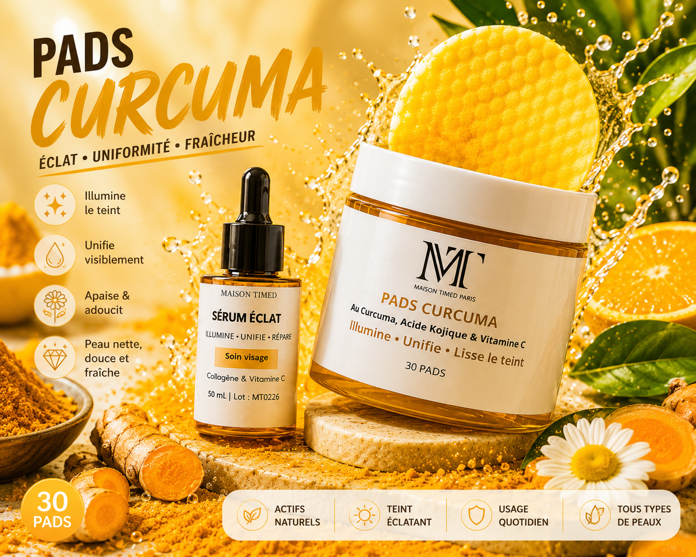 Duo Éclat Curcuma - Teint uniforme