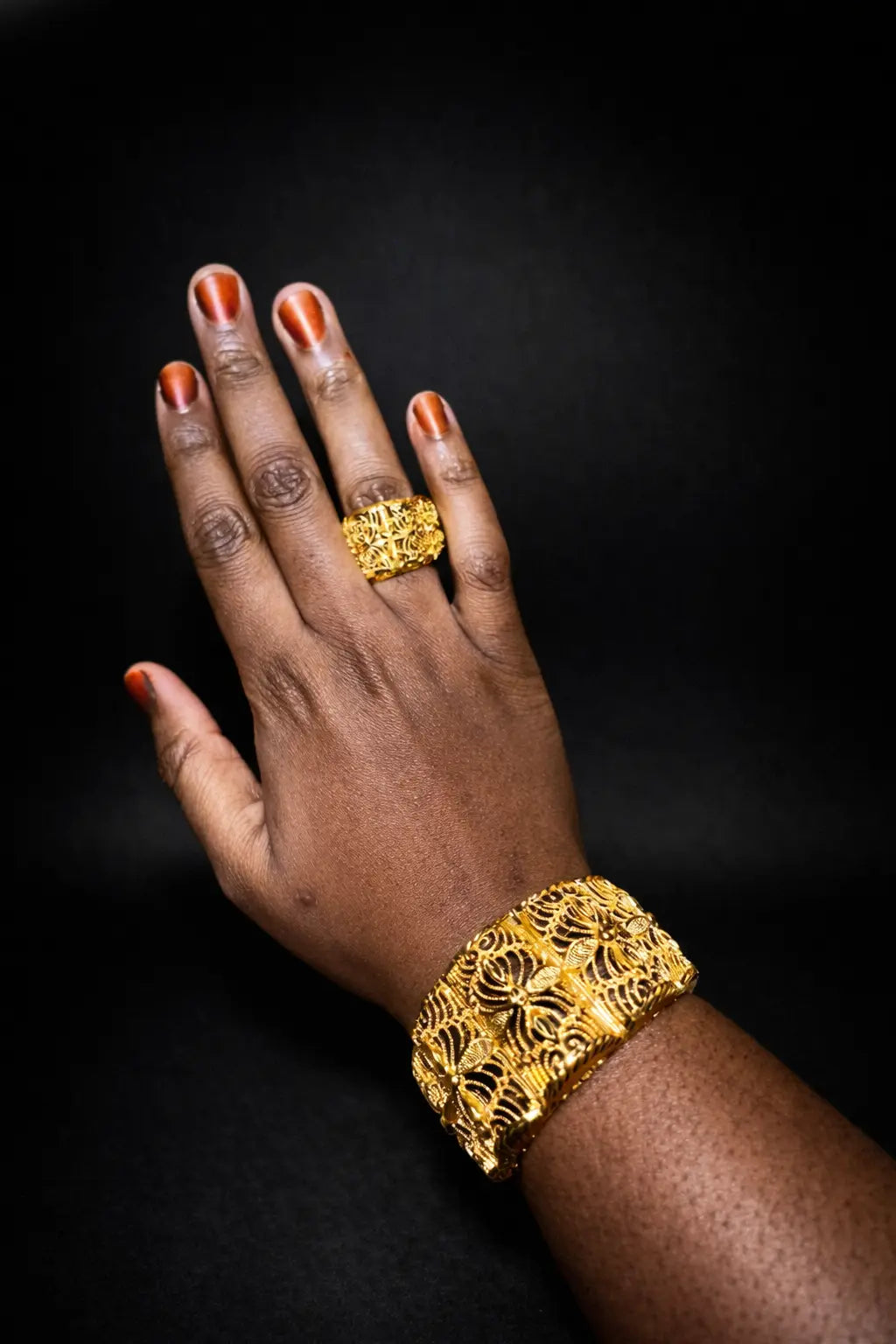 Manchette  Kadiatou, Dorée, Style Timedshop