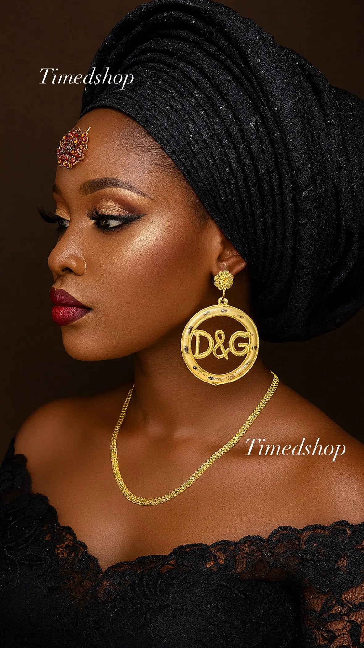 Parure “D&G Élégance” –  Boucles d’Oreilles Dorées