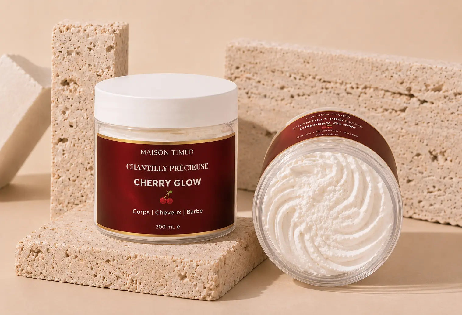 Chantilly Précieuse - Beurre de karité fouetté hydratante - Cerise 🍒