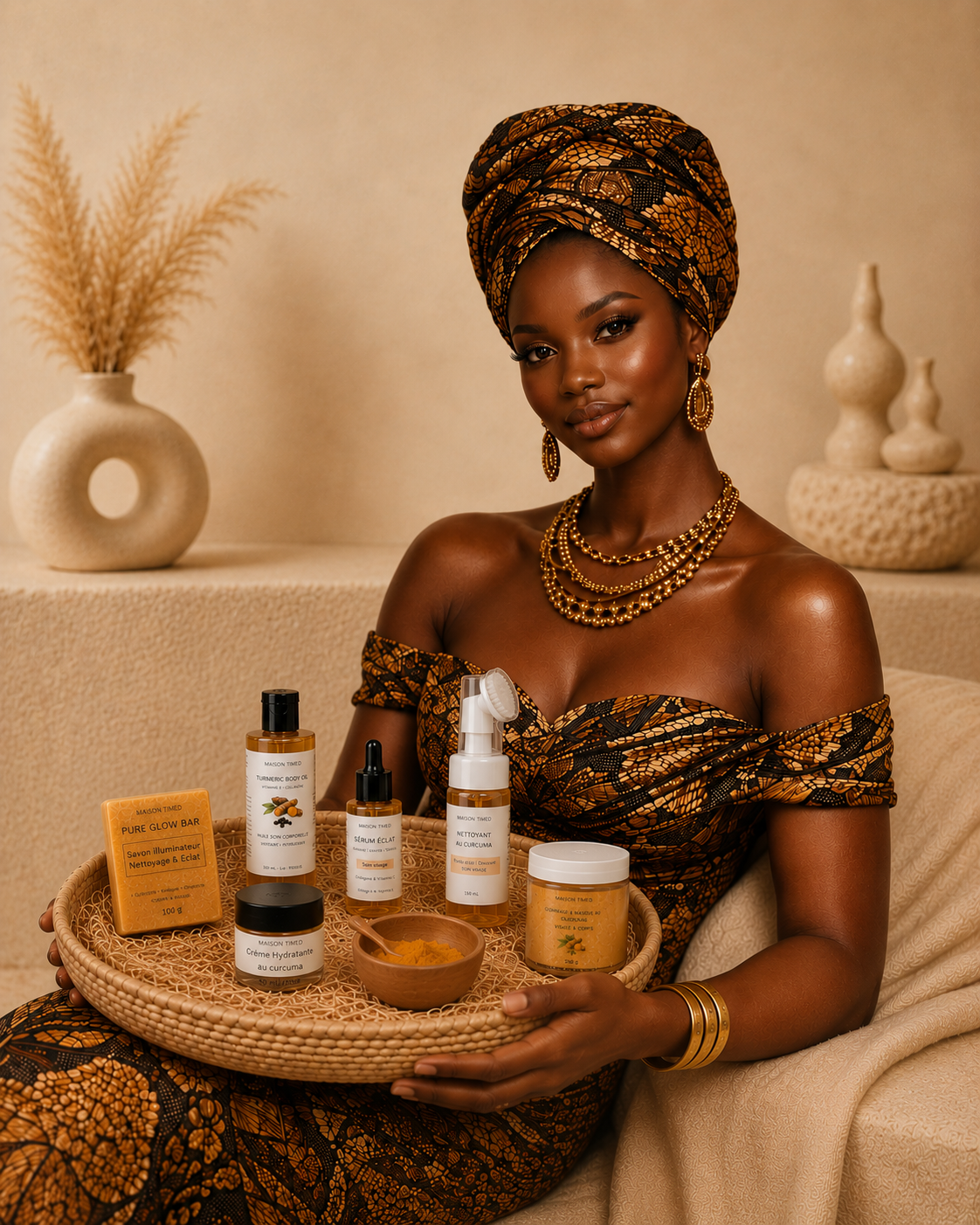 Coffret Soin Visage au Curcuma – Routine Éclat Complète Anti-Taches