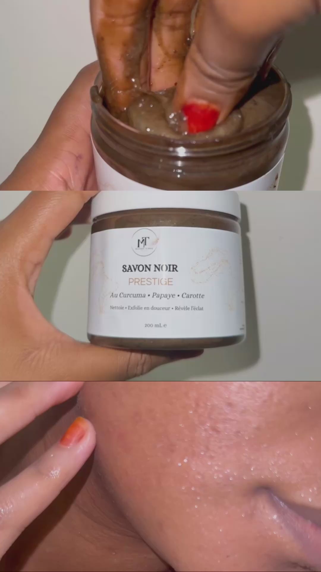 Savon Noir Prestige au curcuma – 200 mL | Maison Timed