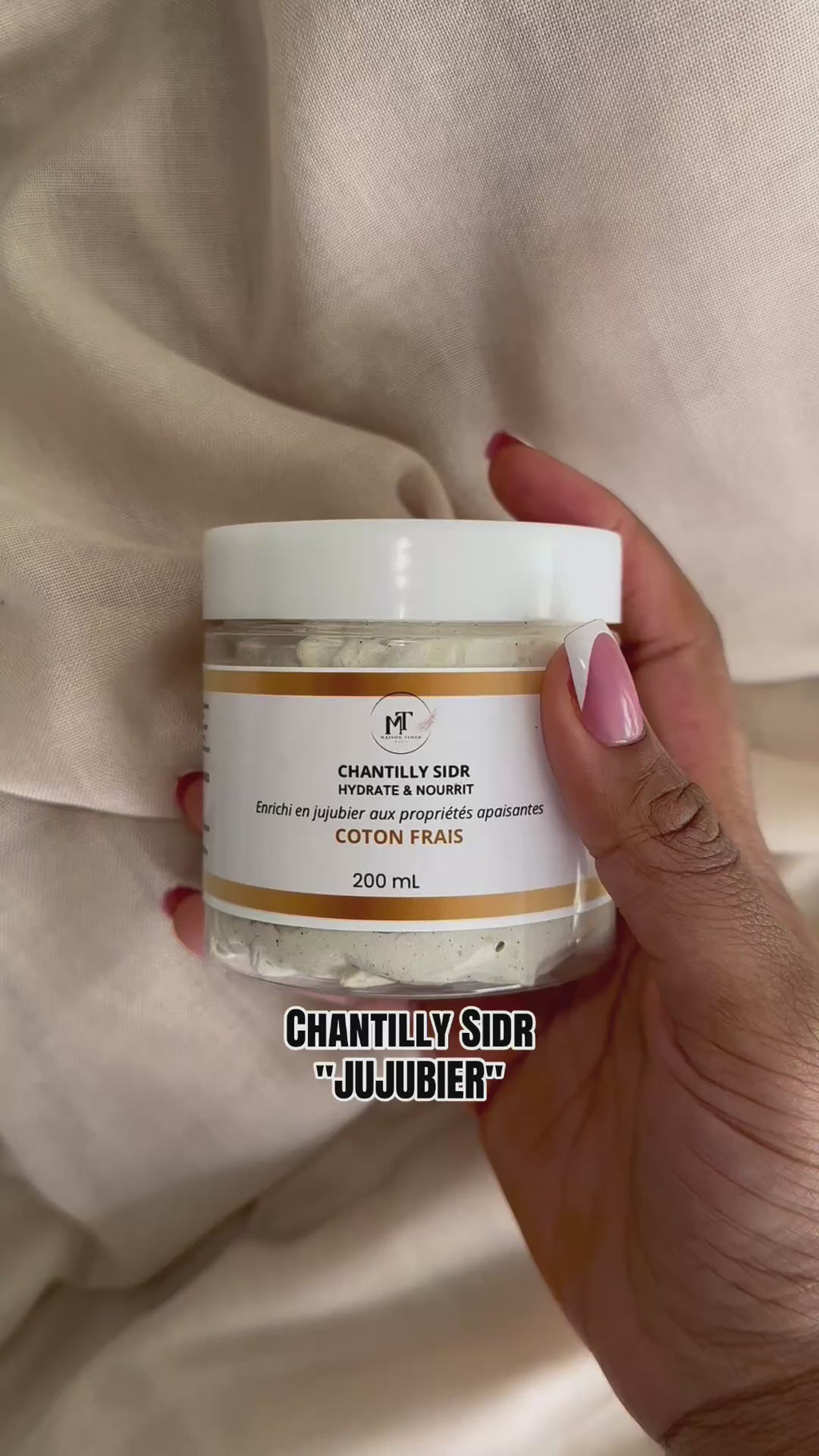 Chantilly Sidr Coton Frais – Beurre de Karité Fouetté Hydratant 200 mL | Maison Timed