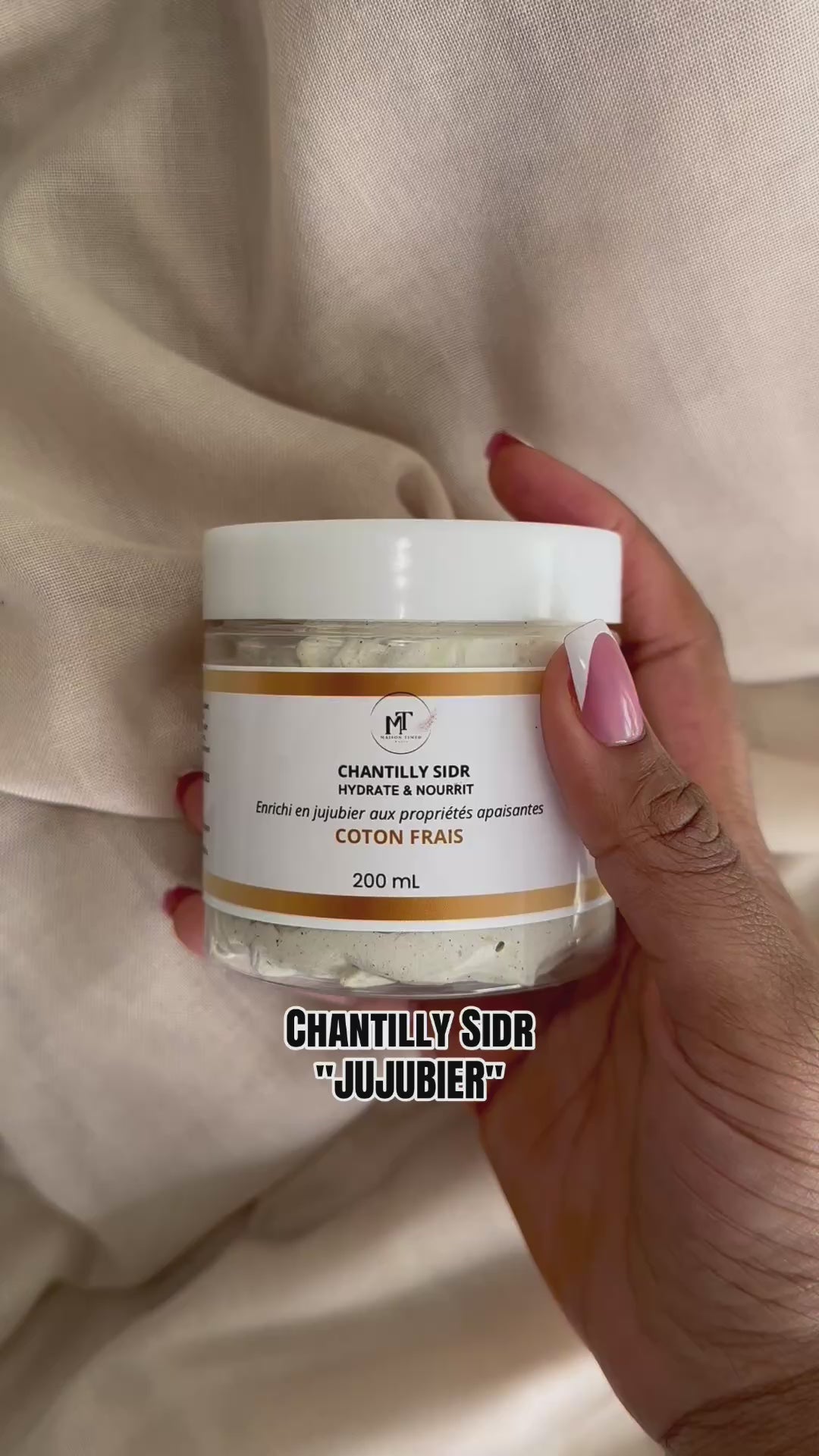 Chantilly Sidr Coton Frais – Beurre de Karité Fouetté Hydratant 200 mL | Maison Timed